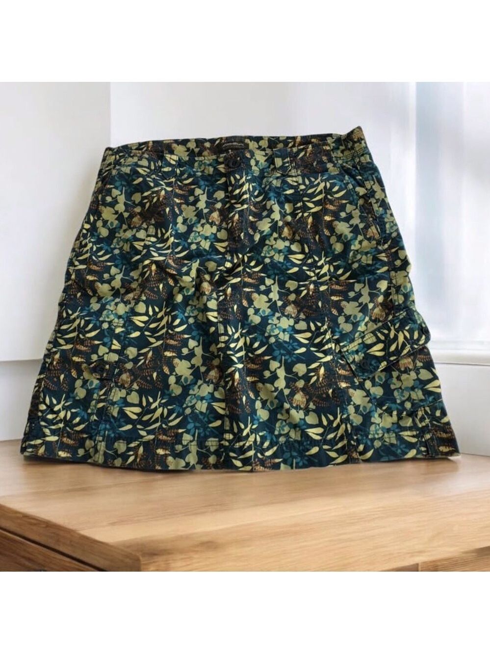 Eddie Bauer Floral Skirt Women’s Size 16 Boho Hippie Print Cotton Botanical